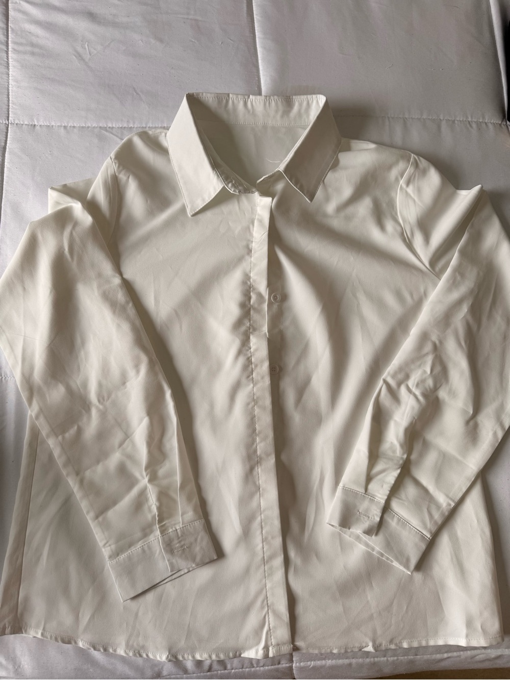 Classic White Button-Up Shirt